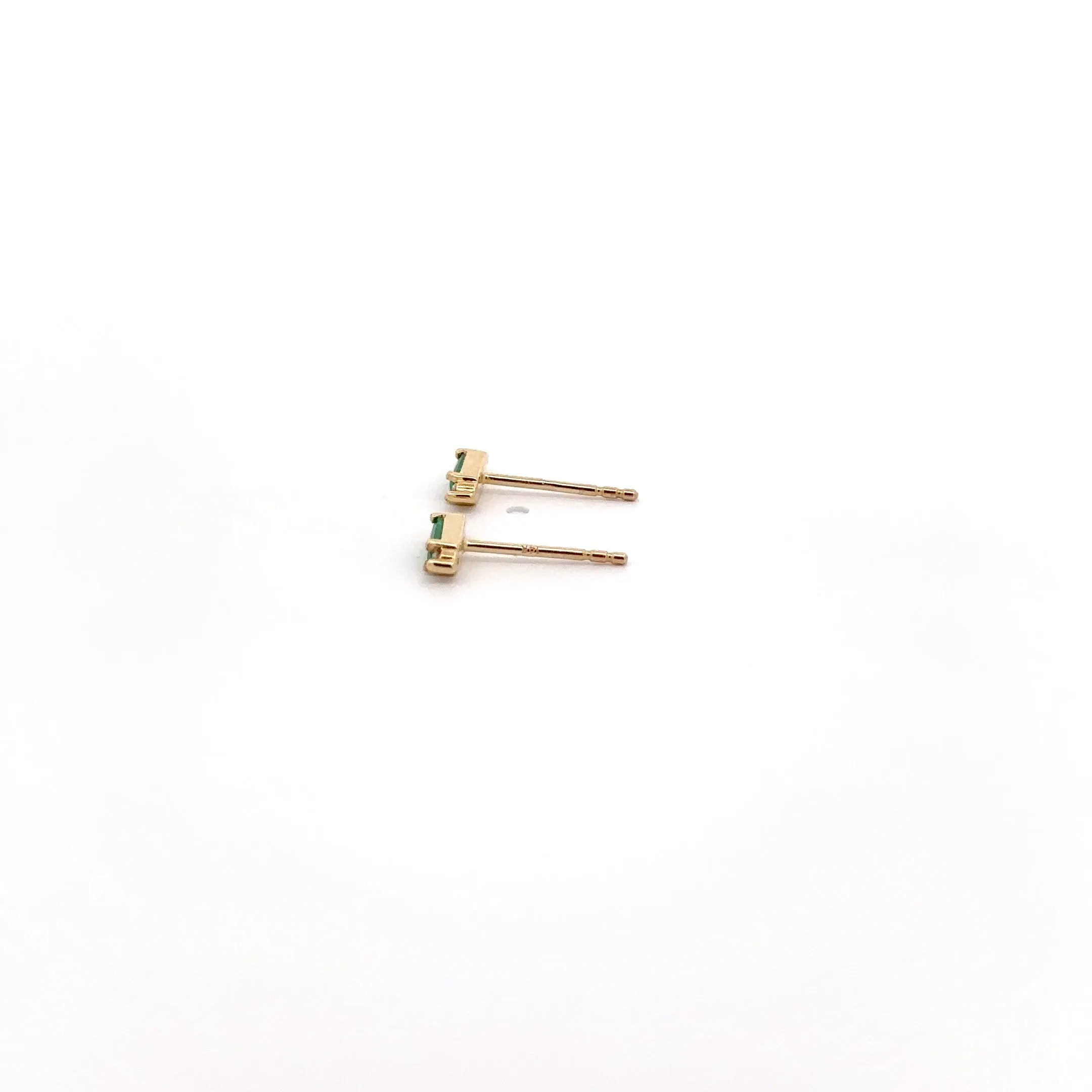 WD1219 14kt Emerald Studs with Diamond Detail