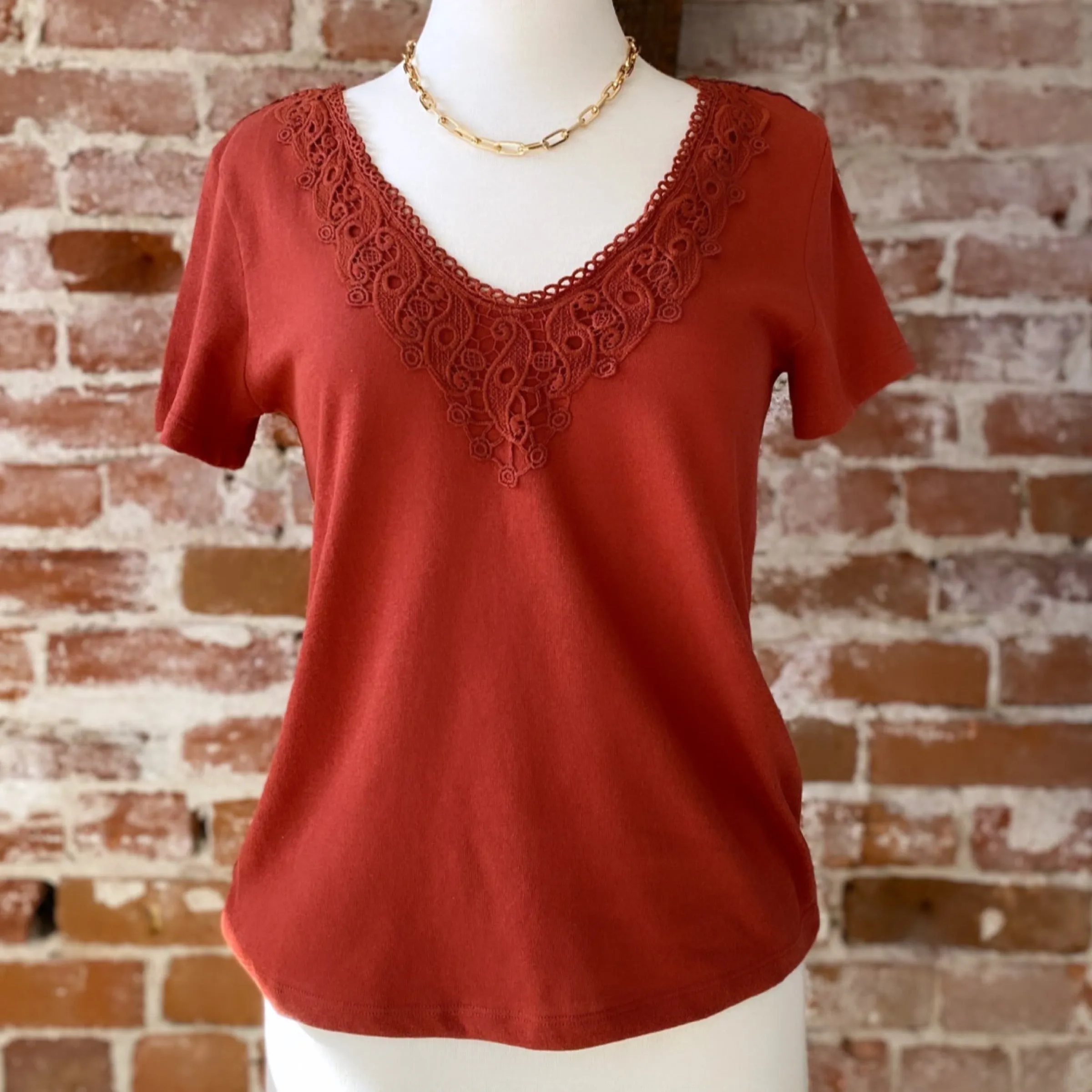 Weldon Crochet Detail Top