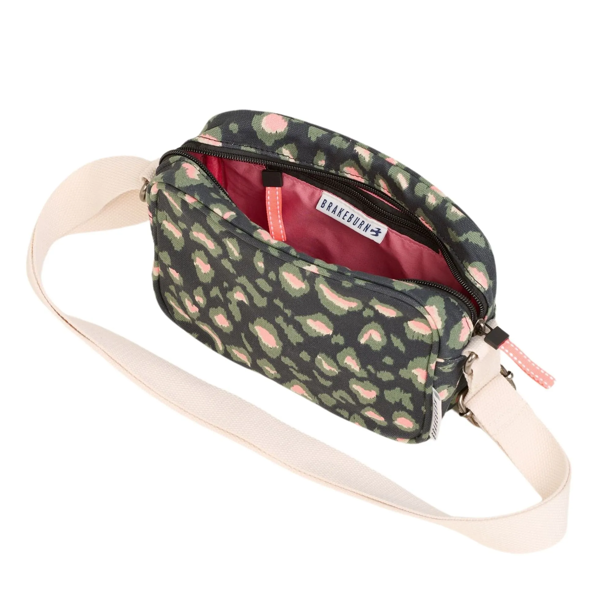 Womens Leopard Medium Camera Crossbody Bag