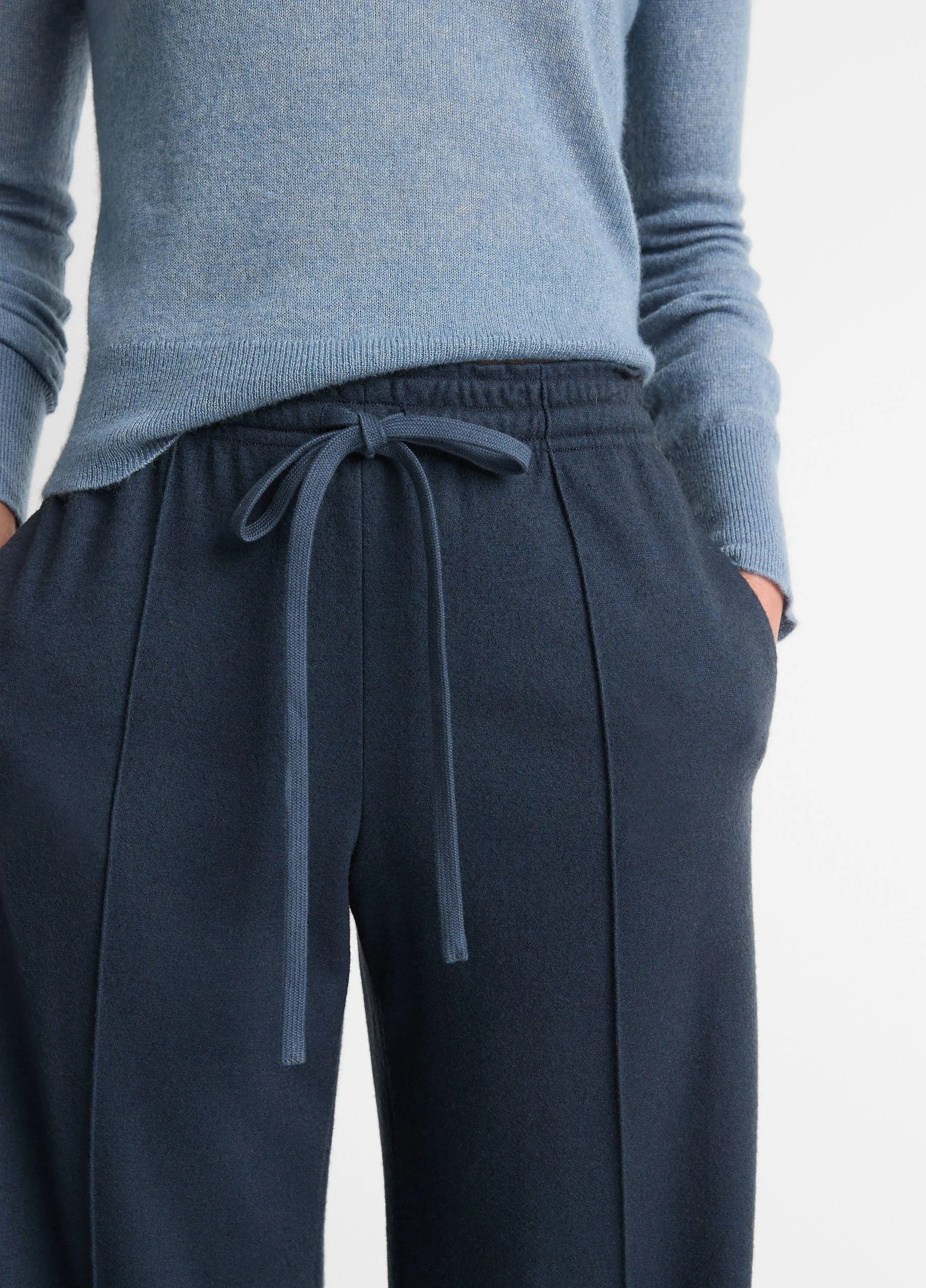 Wool-Blend Drawstring Pull-On Pant