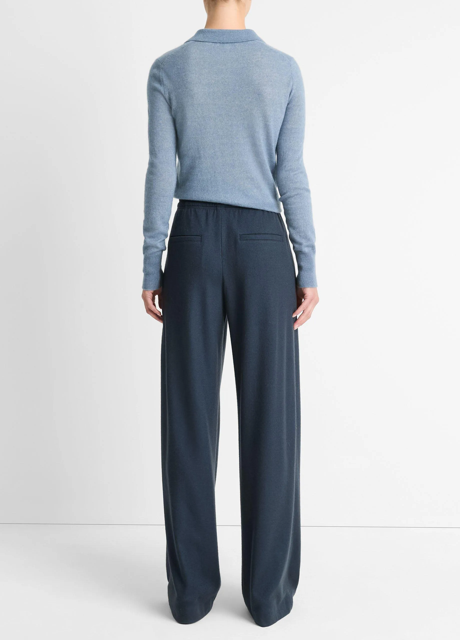 Wool-Blend Drawstring Pull-On Pant