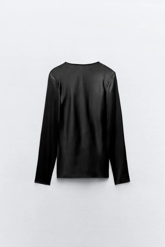 ZARA  |Casual Style Party Style Elegant Style Shirts & Blouses