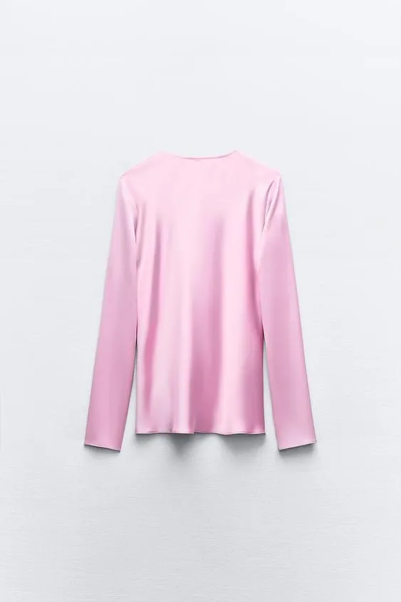 ZARA  |Casual Style Party Style Elegant Style Shirts & Blouses